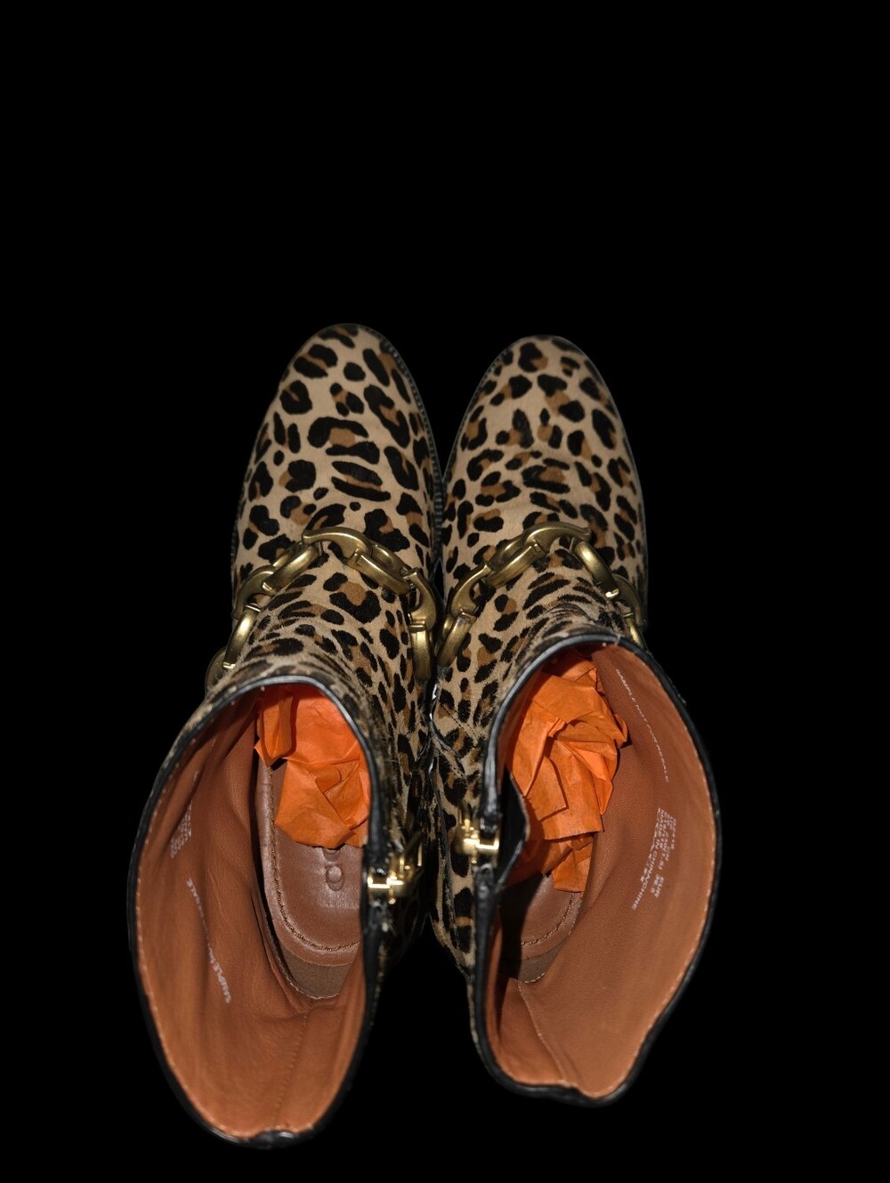 Coach Allen Leopard Calf Skin Boots sz 6 - Picture 3 of 8